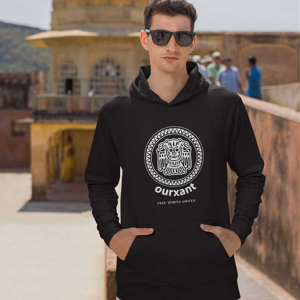 Classic Round Unisex Hoodie / Ourxant Classic Unisex Hoodie | Latino Hoodie | Ourxant Latinx Sweatshirt | Latinx Streetwear | Latino Streetwear Style | Latino T-Shirt | Mexican Streetwear Owned Brand | Latina Hoodie